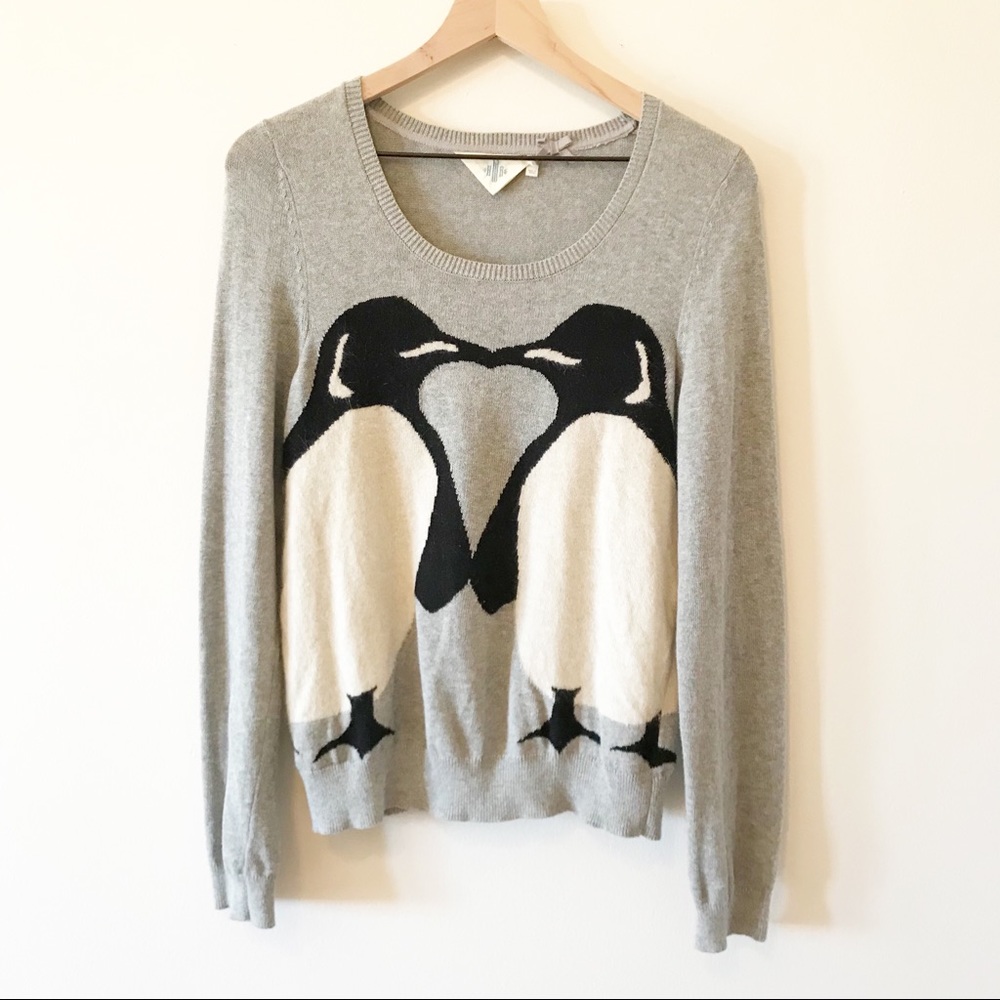 Anthropologie HWR Penguin Sweater Size Medium